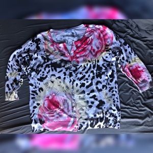 Joseph A cardigan watercolor pattern size XL